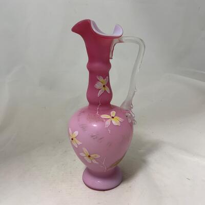 .205. Pink Satin Glass | Ewer | c. 1890
