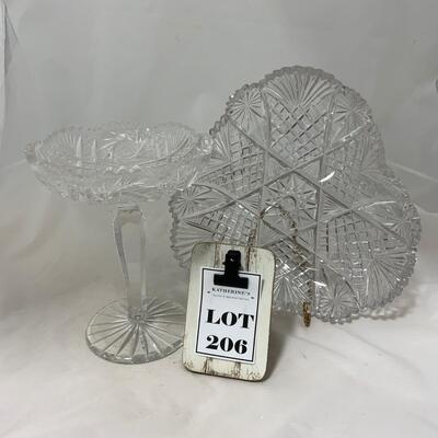 .206. Cut Glass Compote | Shallow Bowl | c. 1900