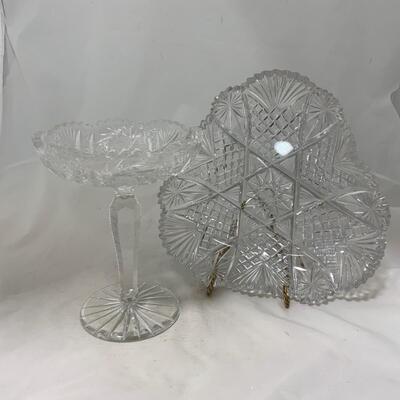 .206. Cut Glass Compote | Shallow Bowl | c. 1900