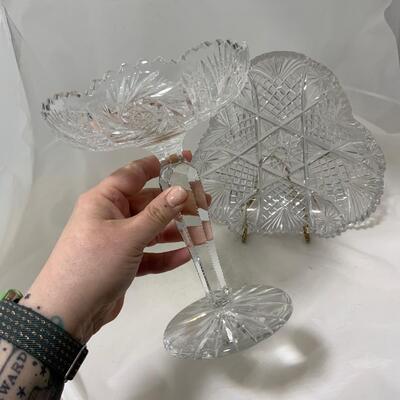 .206. Cut Glass Compote | Shallow Bowl | c. 1900