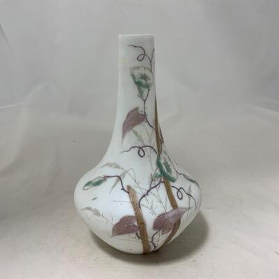 .210. Hand Painted Satin Glass Vase | c. 1880