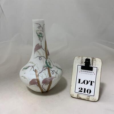 .210. Hand Painted Satin Glass Vase | c. 1880
