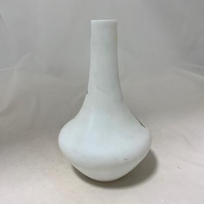 .210. Hand Painted Satin Glass Vase | c. 1880