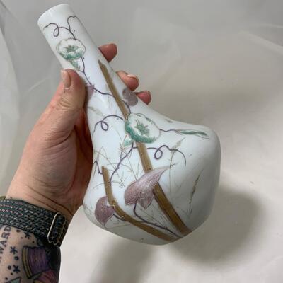 .210. Hand Painted Satin Glass Vase | c. 1880