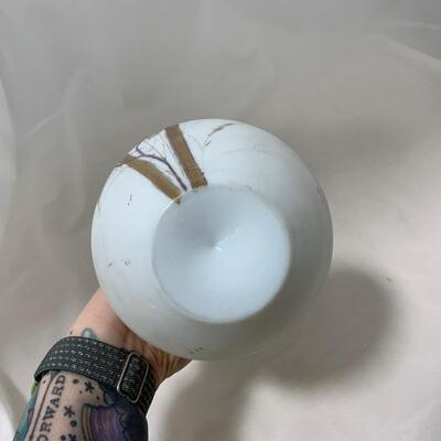 .210. Hand Painted Satin Glass Vase | c. 1880