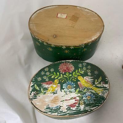 .213. Decorated Swedish Box | c. 1880 | Rose Candle Holder