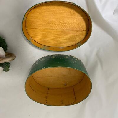 .213. Decorated Swedish Box | c. 1880 | Rose Candle Holder