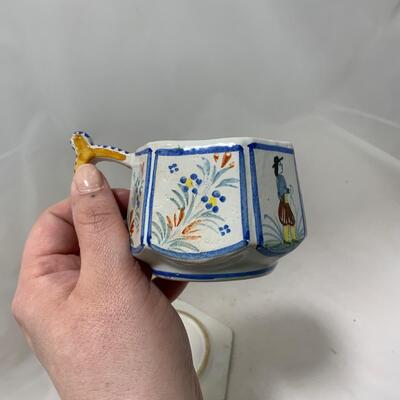 .214. Quimper Plate | Cup & Saucer | c. 1900