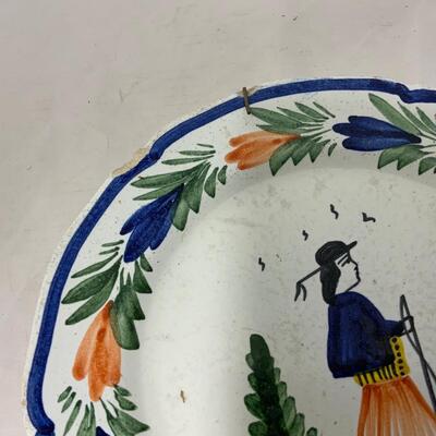 .214. Quimper Plate | Cup & Saucer | c. 1900
