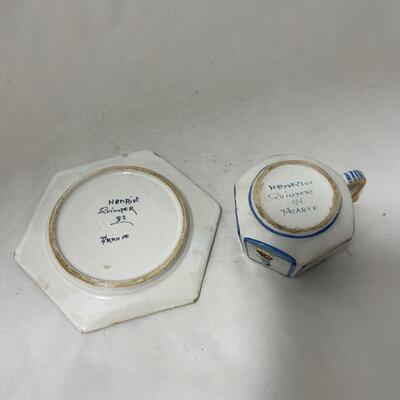 .214. Quimper Plate | Cup & Saucer | c. 1900