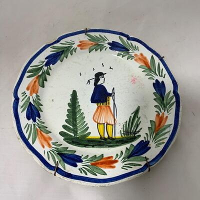 .214. Quimper Plate | Cup & Saucer | c. 1900