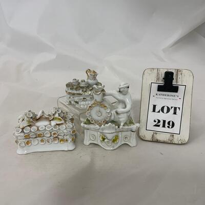 .219. Three Trinket Boxes | Ornate | c. 1860
