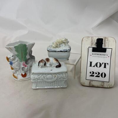 .220. Staffordshire Vase | Pet Trinket Dishes | c. 1860