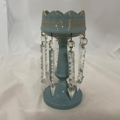 .221. Smoky Blue and Gold | Bristol Lustre | c 1870