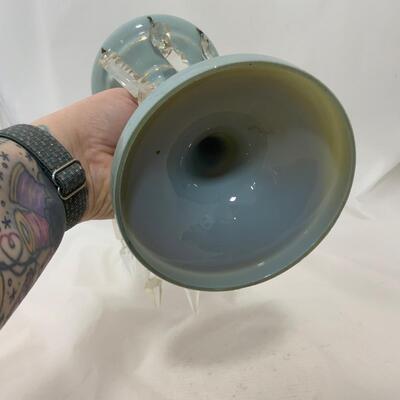 .221. Smoky Blue and Gold | Bristol Lustre | c 1870