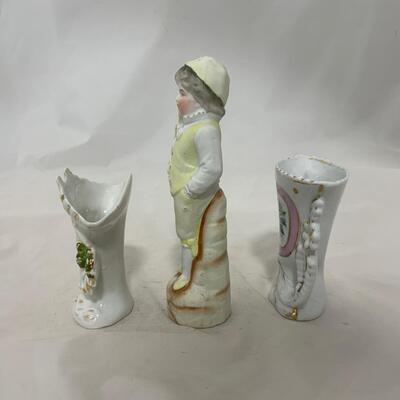 .225. Bisque Boy | Cottage Vases | c. 1870