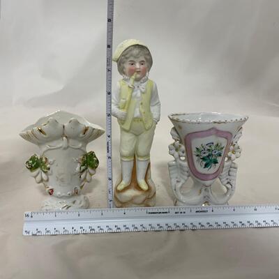 .225. Bisque Boy | Cottage Vases | c. 1870