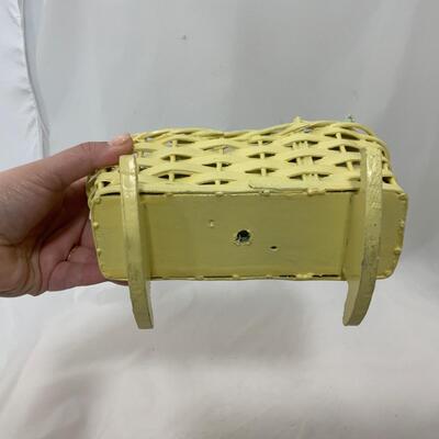 .229. Mini Wicker Doll Cradle | Celluloid Doll