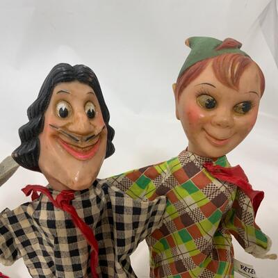 .232. Three Vintage Puppets | Peter Pan | Captain Hook | Disney