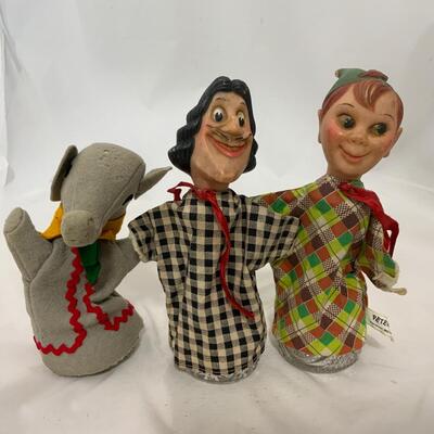 .232. Three Vintage Puppets | Peter Pan | Captain Hook | Disney