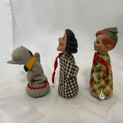 .232. Three Vintage Puppets | Peter Pan | Captain Hook | Disney