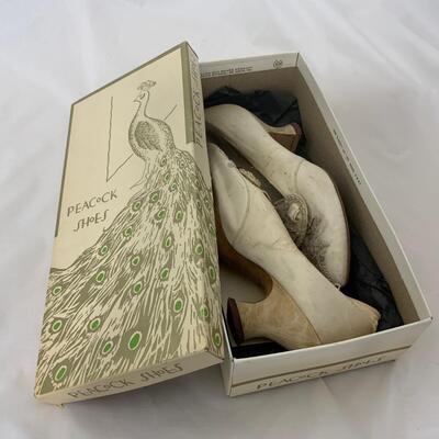 .233. Two Pairs Vintage Wedding Shoes