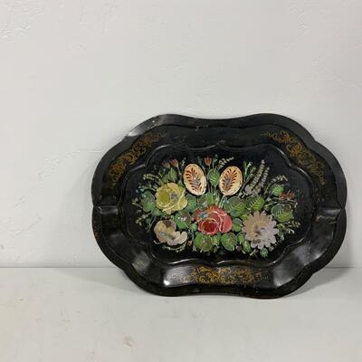 .239. Hand Painted All Original Metal Tray | c. 1860