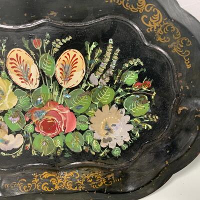 .239. Hand Painted All Original Metal Tray | c. 1860