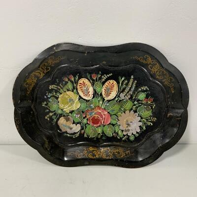 .239. Hand Painted All Original Metal Tray | c. 1860
