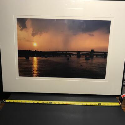Signed sunset photograph