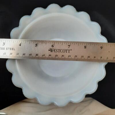 Milk Glass Lidded Candy Dish
