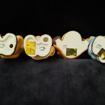 Homco Porcelain Character Bears Lot of 4