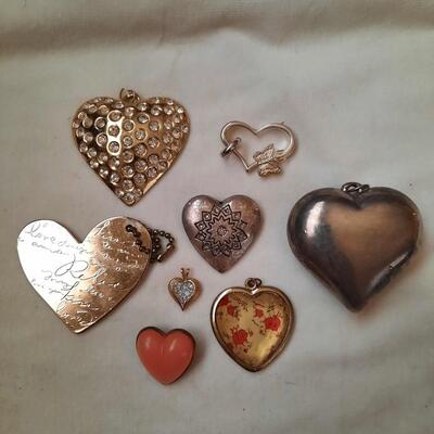 Heart Shaped Jewelry Lot of 8