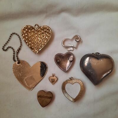Heart Shaped Jewelry Lot of 8