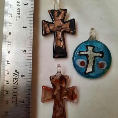 Various Cross Pendants Lot of 5