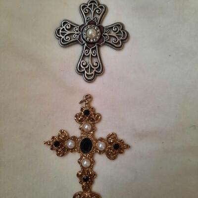 Various Cross Pendants Lot of 5