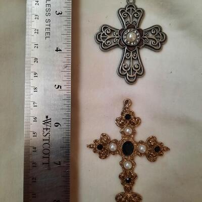 Various Cross Pendants Lot of 5