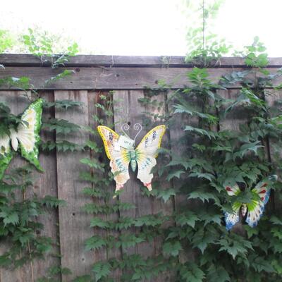 Aluminum colored Butterflies