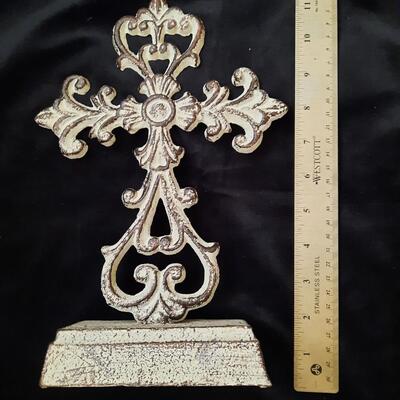 Cast Iron Cross Decor