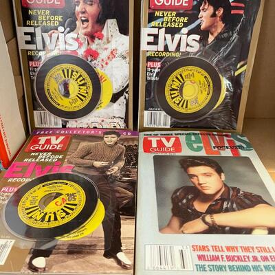 Elvis mini 45's on TV guides / Sun records