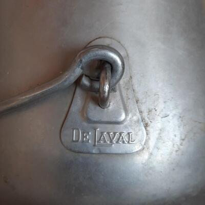 DeLaval Large Vintage Metal Milk Pail