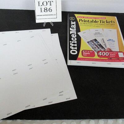 Unused Printable Tickets, Office Max Blank Tickets, Perforated For 2 Part Stubs