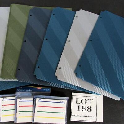 Nice Colored Textured Plastic File Folders and Labels