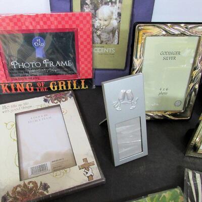 Large Lot of Picture Frames, Some Silverplate