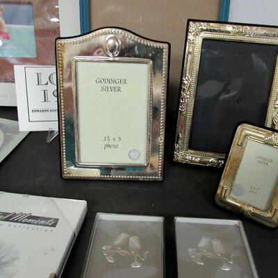 Large Lot of Picture Frames, Some Silverplate