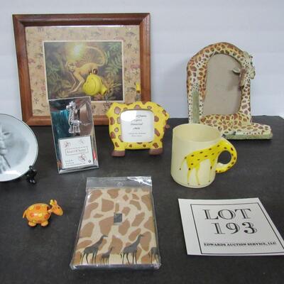 Lot of Giraffe Related Items, Frames, More