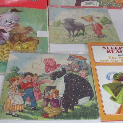Lot of Kids Puzzles and Campbells Coloring Book