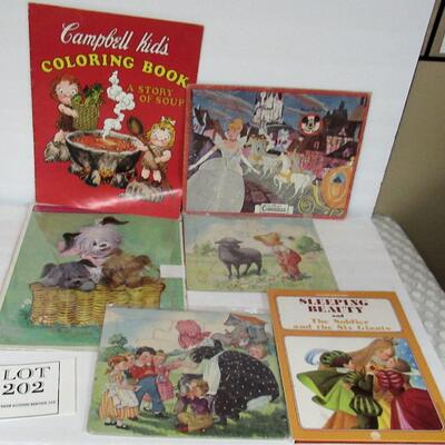 Lot of Kids Puzzles and Campbells Coloring Book