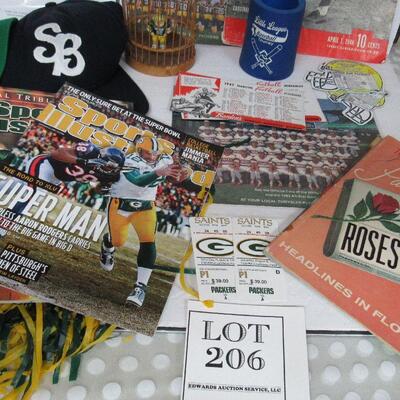 Large Lot of Green Bay Packers and Other Sports Related Stuff