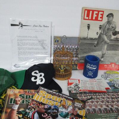 Large Lot of Green Bay Packers and Other Sports Related Stuff